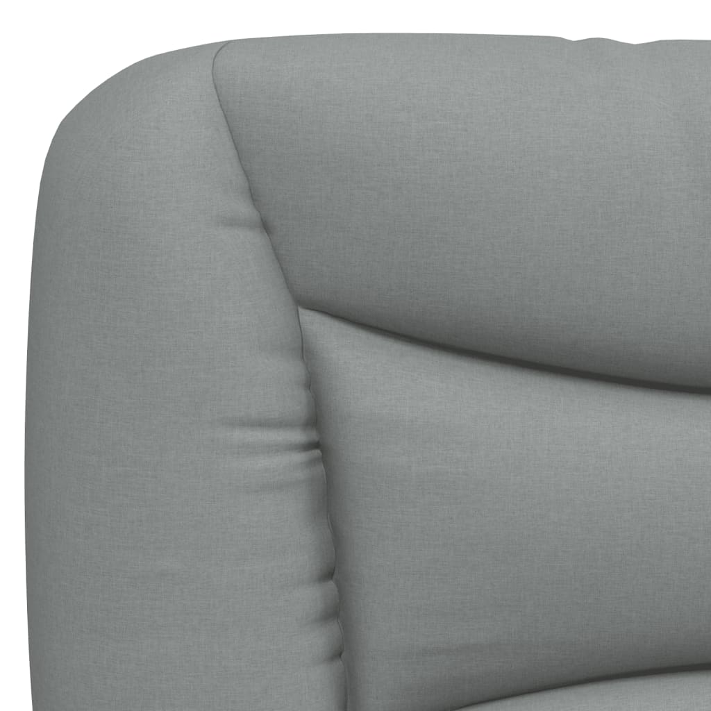 Cadre de lit avec LED sans matelas Hvar gris clair 200x200 cm tissu - XIOS