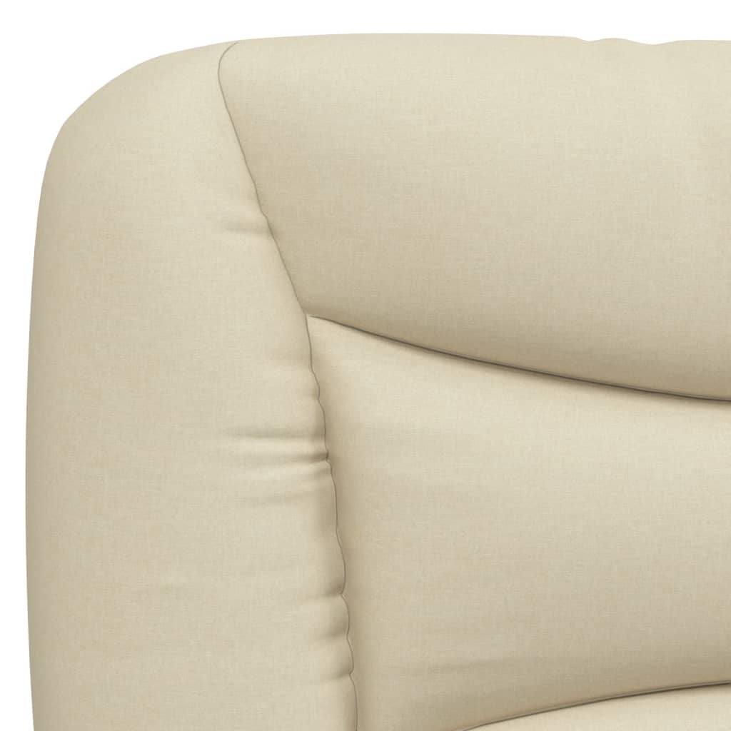 Cadre de lit avec lumières LED crème 200x200 cm tissu - XIOS