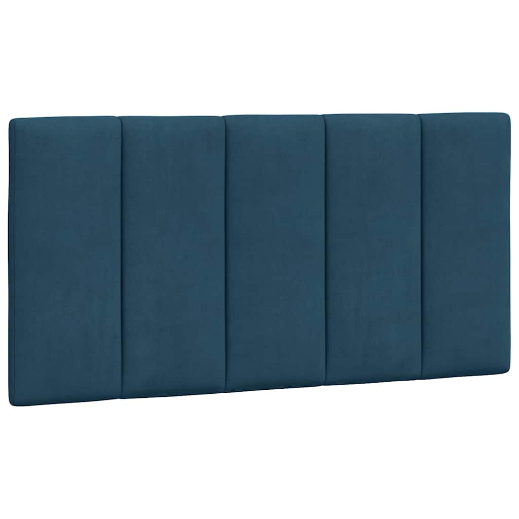 Cadre de lit avec LED sans matelas Hanko bleu 100x200 cm velours