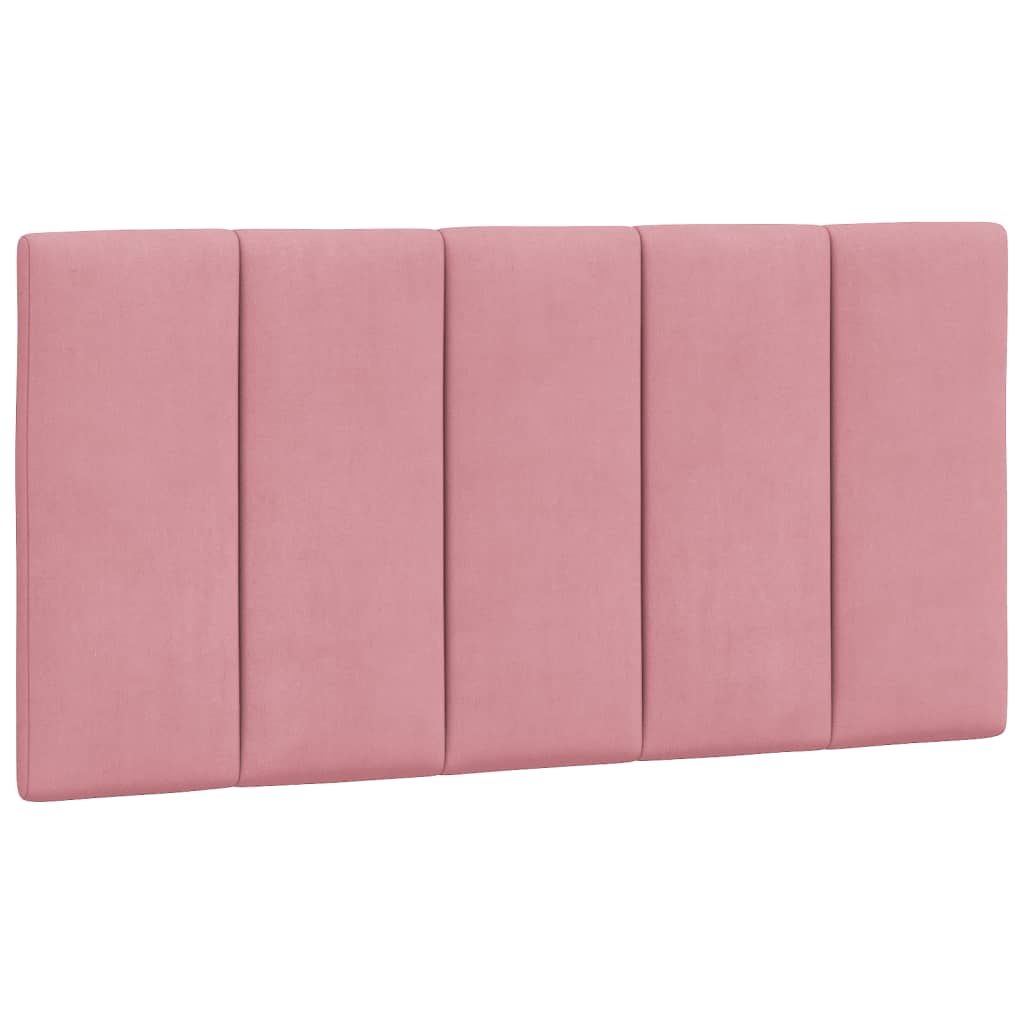 Cadre de lit avec lumières LED rose 100x200 cm velours - XIOS