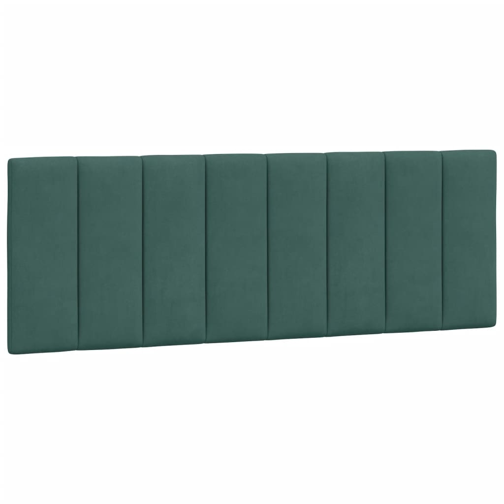 Cadre de lit avec LED sans matelas Hanko vert foncé 120x200cm velours