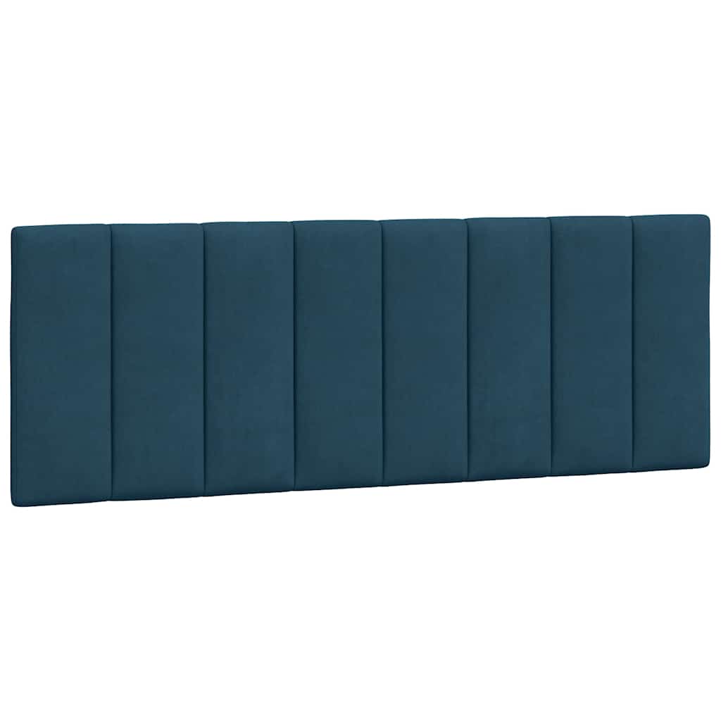 Cadre de lit avec LED sans matelas Hanko bleu 120x200 cm velours - XIOS