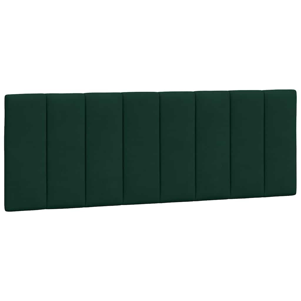 Cadre de lit avec LED sans matelas Hanko vert foncé 140x190 cm velours - XIOS