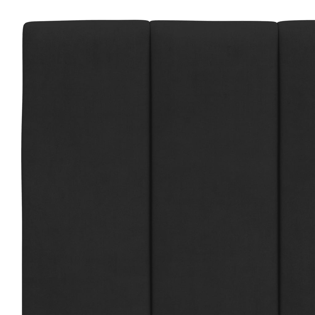 Cadre de lit avec LED sans matelas Hanko noir 140x200 cm velours