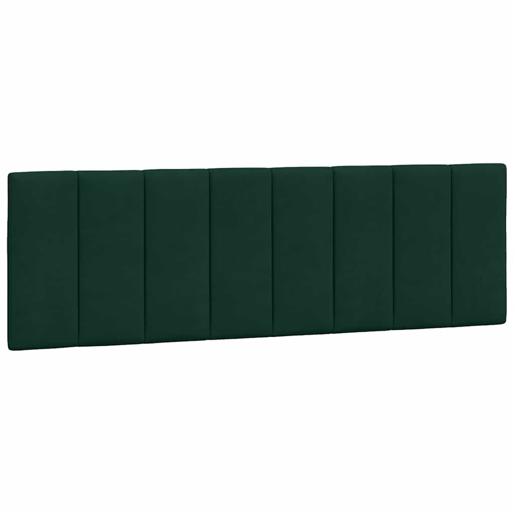 Cadre de lit avec LED sans matelas Hanko vert foncé 160x200 cm velours - XIOS