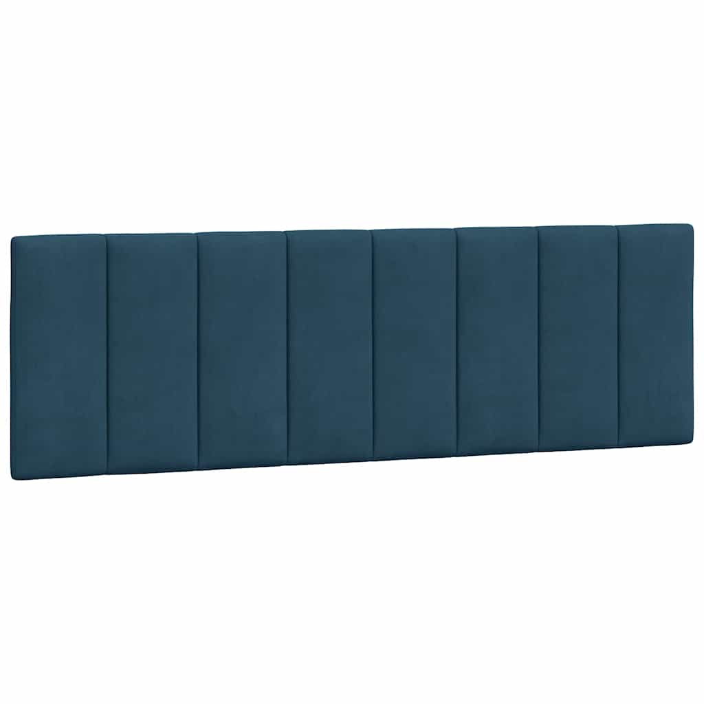 Cadre de lit avec LED sans matelas Hanko bleu 160x200 cm velours