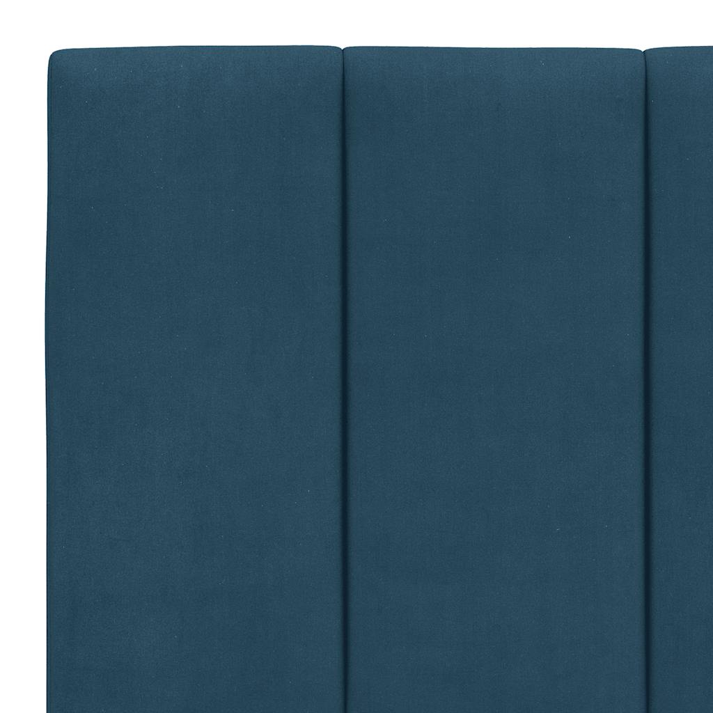 Cadre de lit avec LED sans matelas Hanko bleu 160x200 cm velours