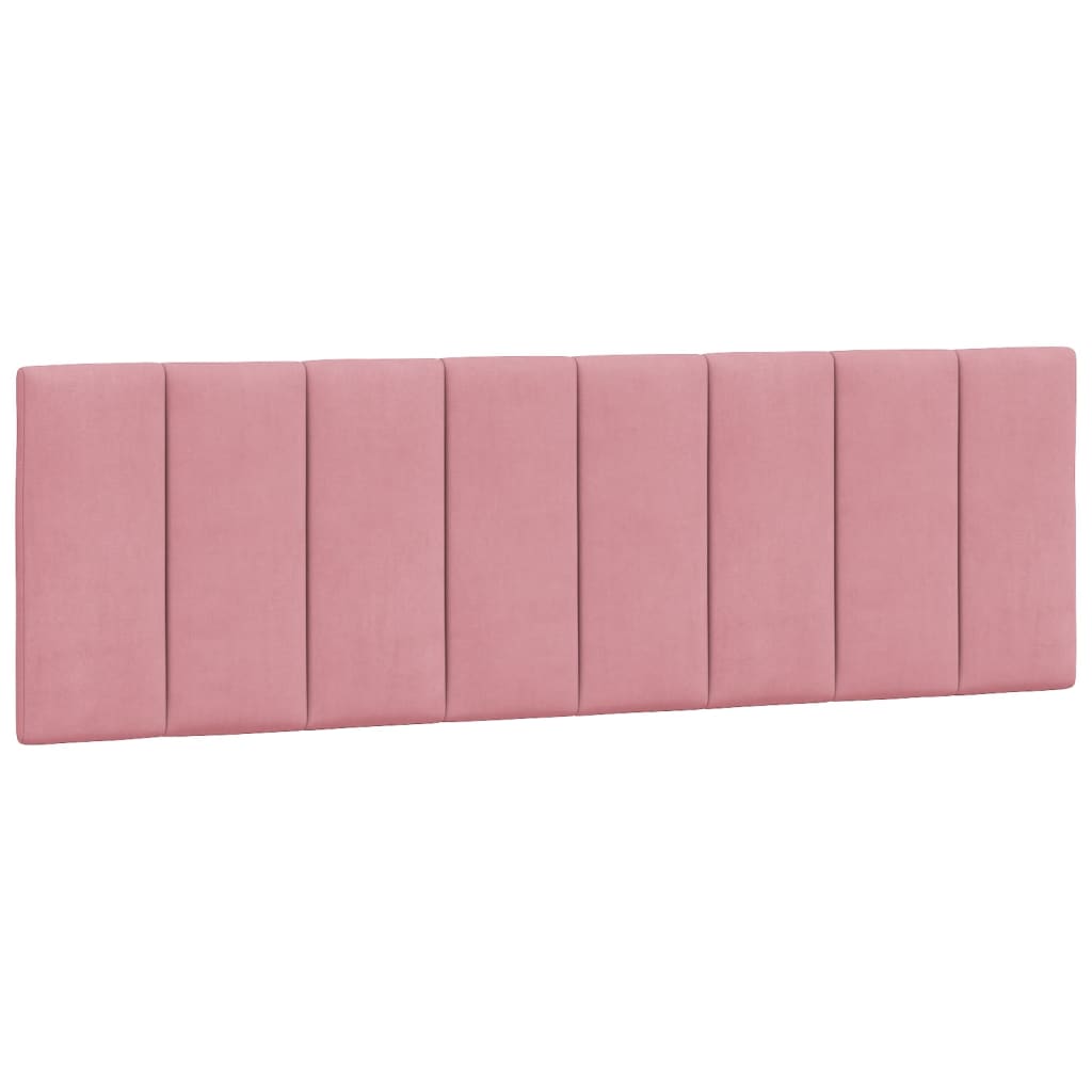 Cadre de lit avec LED sans matelas Hanko rose 160x200 cm velours - XIOS