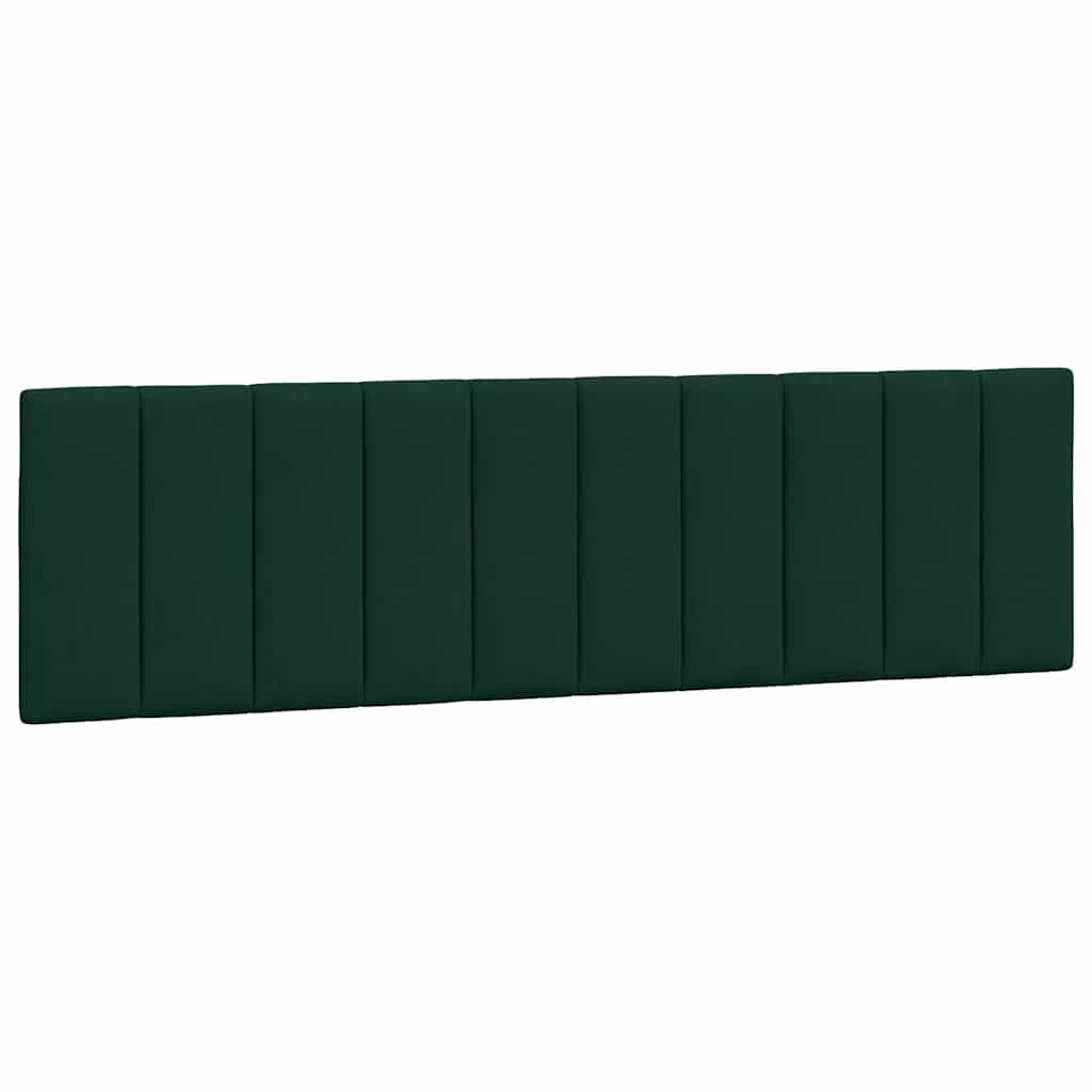 Cadre de lit avec LED sans matelas Hanko vert foncé 180x200 cm velours - XIOS