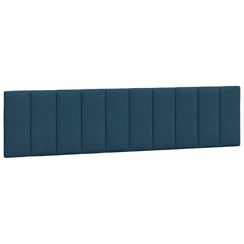 Cadre de lit avec LED sans matelas Hanko bleu 200x200 cm velours - XIOS