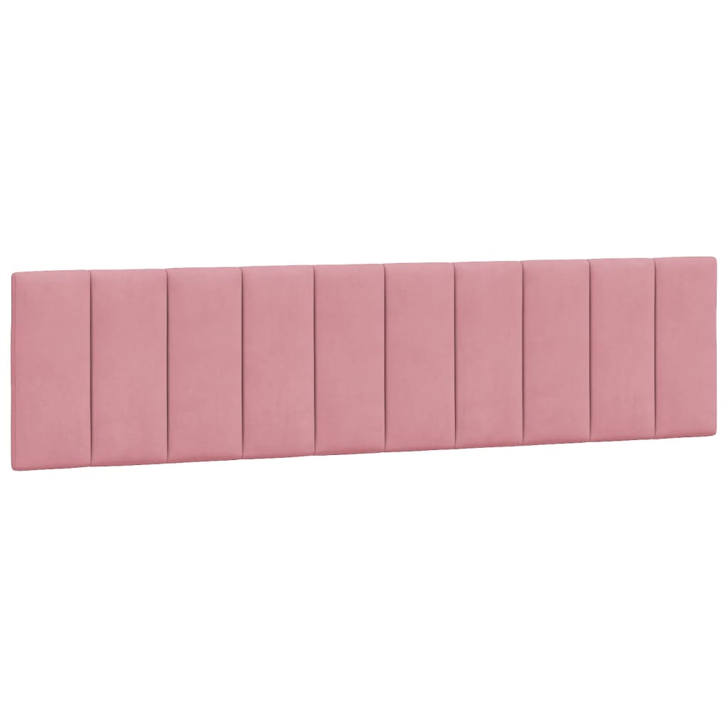 Cadre de lit avec LED sans matelas Hanko rose 200x200 cm velours - XIOS