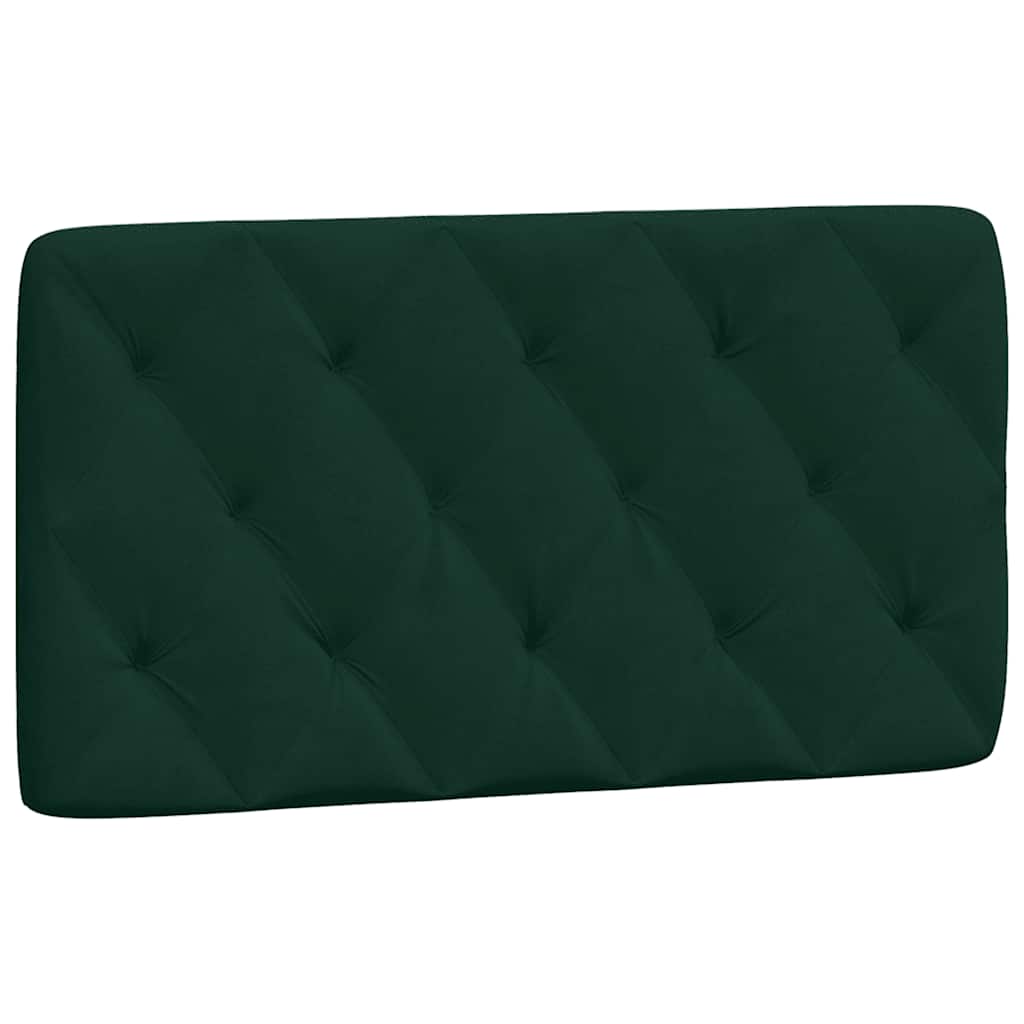 Cadre de lit avec LED sans matelas vert foncé 100x200cm velours