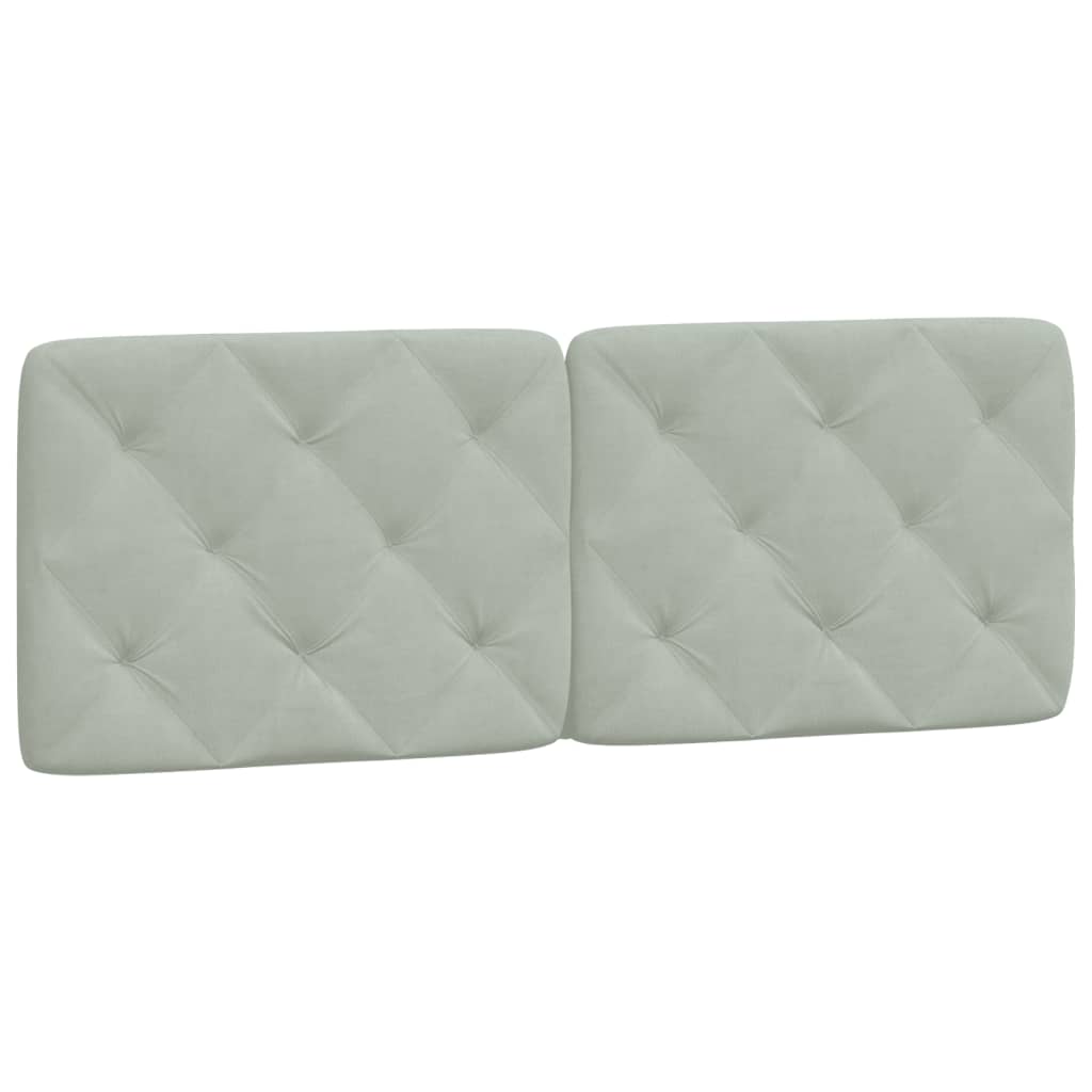 Cadre de lit avec LED sans matelas gris clair 120x200cm velours - XIOS
