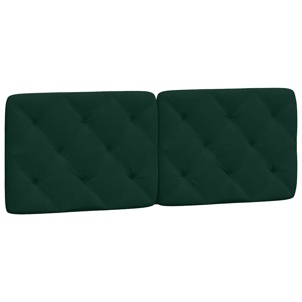 Cadre de lit avec LED sans matelas vert foncé 120x200cm velours - XIOS