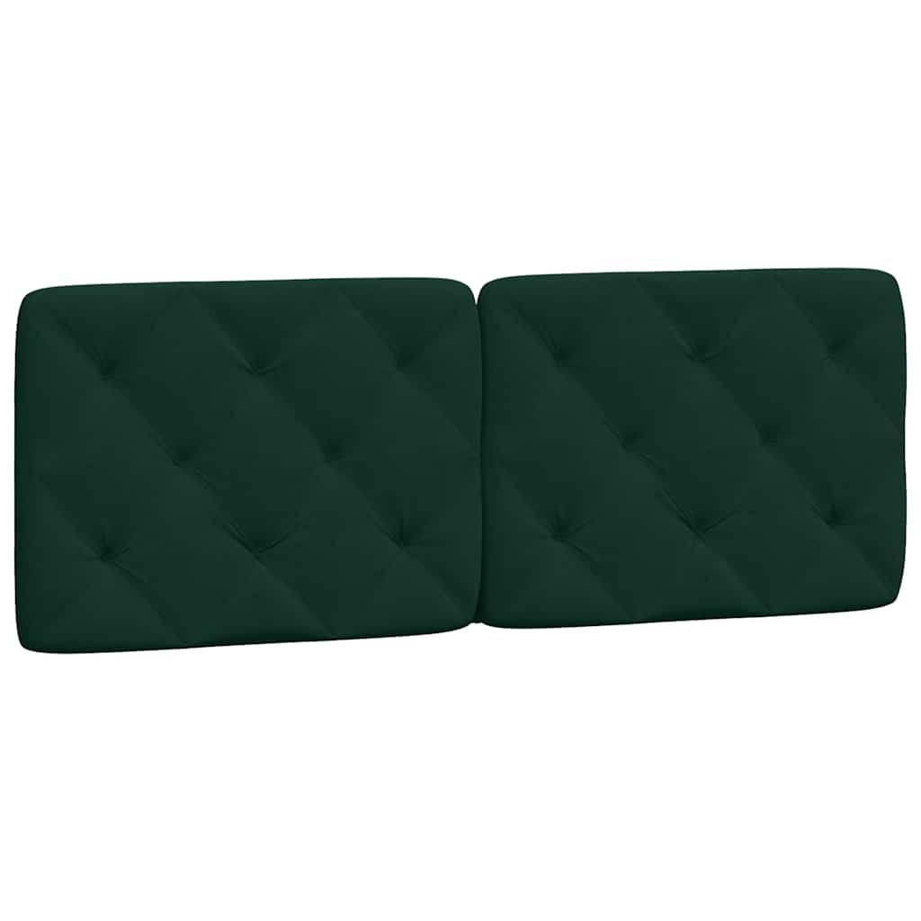 Cadre de lit avec LED sans matelas vert foncé 140x200 cm velours