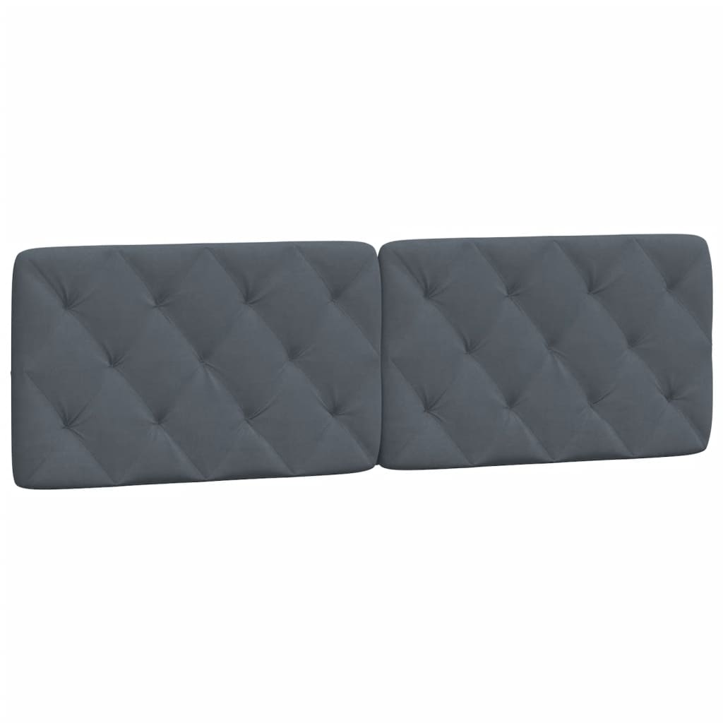 Cadre de lit avec LED sans matelas gris foncé 160x200cm velours - XIOS