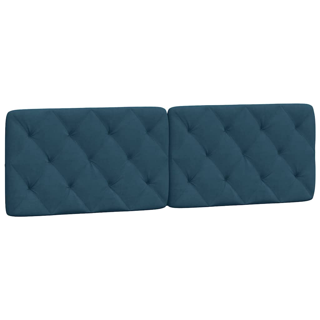 Cadre de lit avec LED sans matelas bleu 160x200 cm velours - XIOS