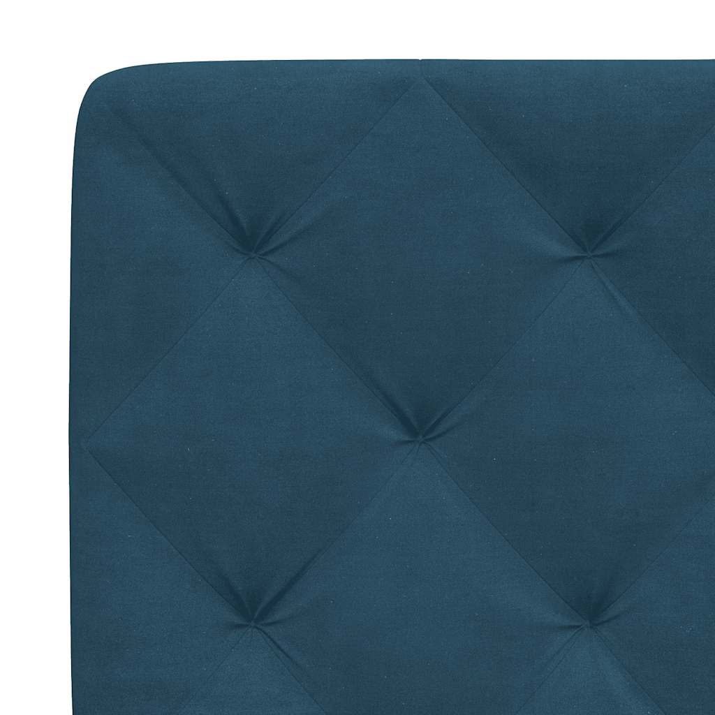 Cadre de lit avec LED sans matelas bleu 160x200 cm velours - XIOS