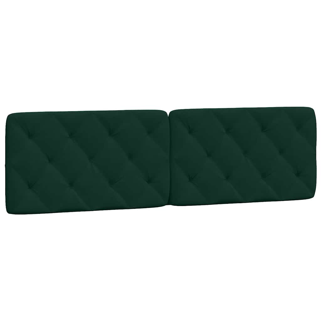 Cadre de lit avec LED sans matelas vert foncé 180x200 cm velours