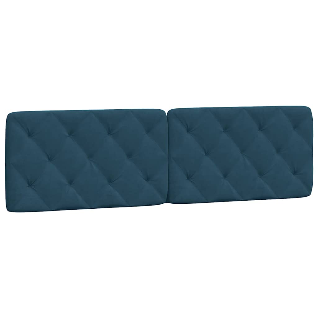 Cadre de lit avec LED sans matelas bleu 180x200 cm velours - XIOS