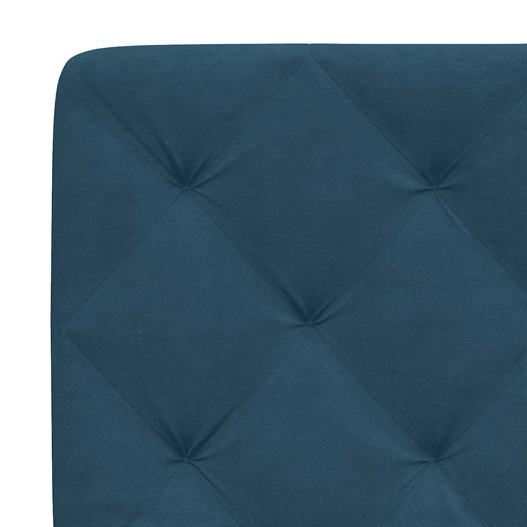 Cadre de lit avec LED sans matelas bleu 180x200 cm velours - XIOS