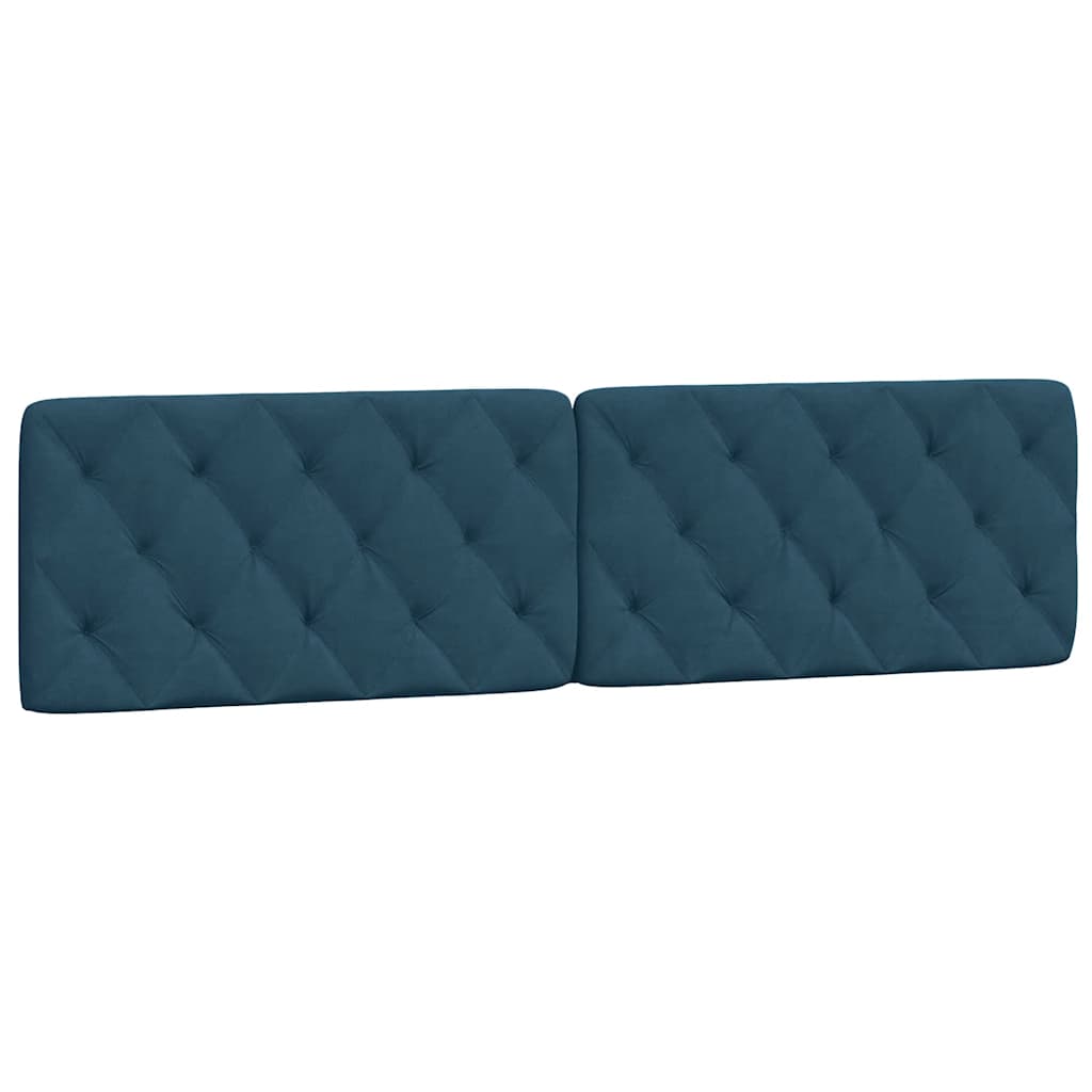 Cadre de lit avec LED sans matelas bleu 200x200 cm velours