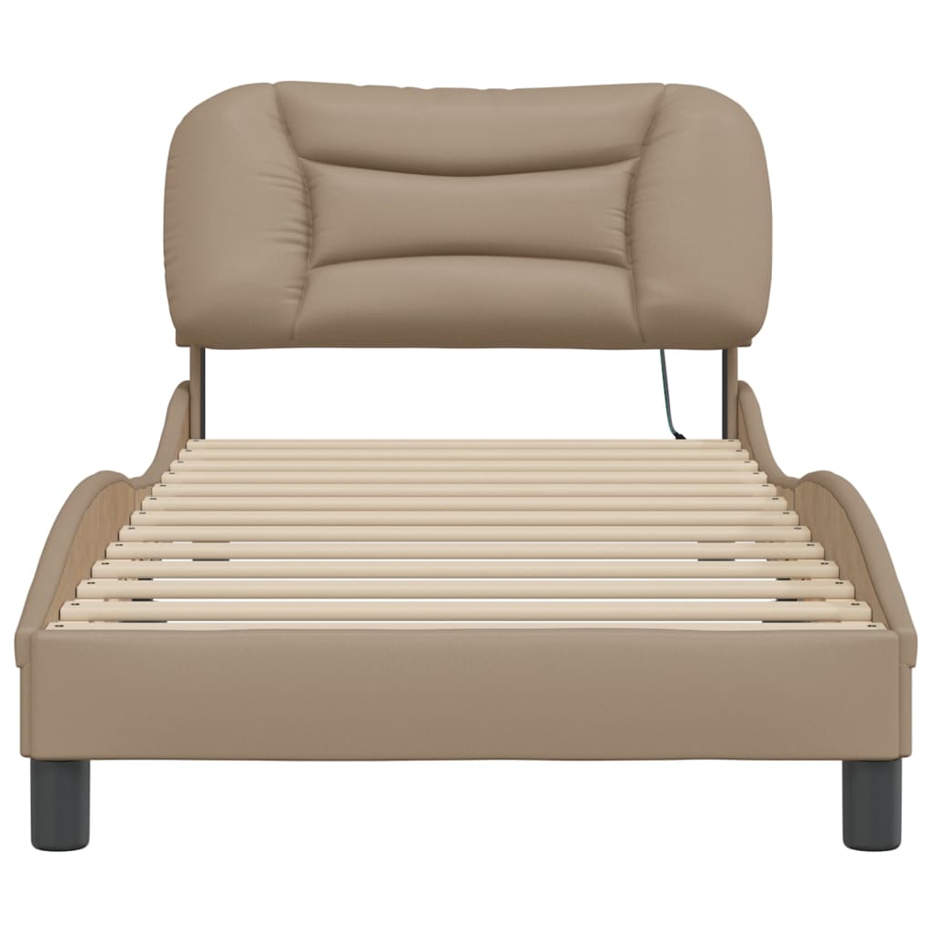 Cadre de lit avec LED sans matelas cappuccino 80x200 cm - XIOS