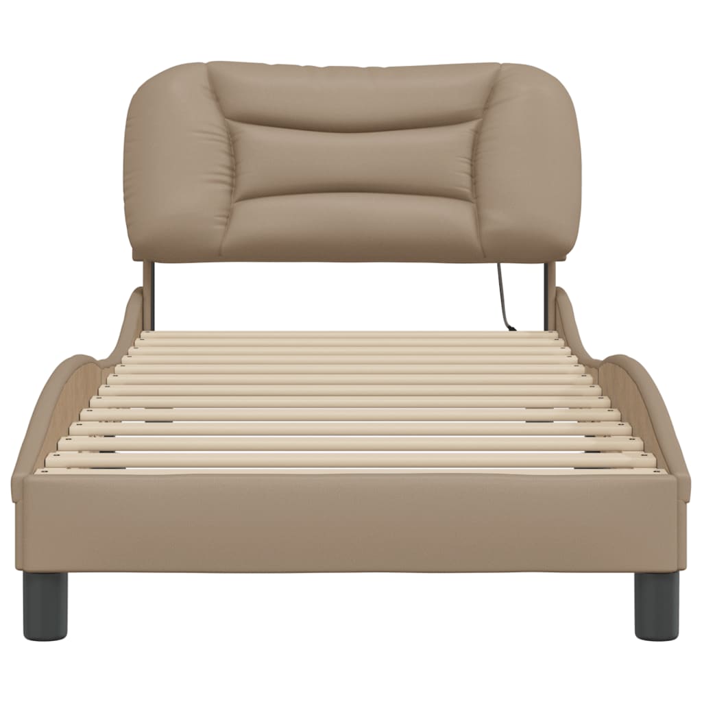 Cadre de lit avec LED sans matelas Hvar cappuccino 90x190 cm - XIOS