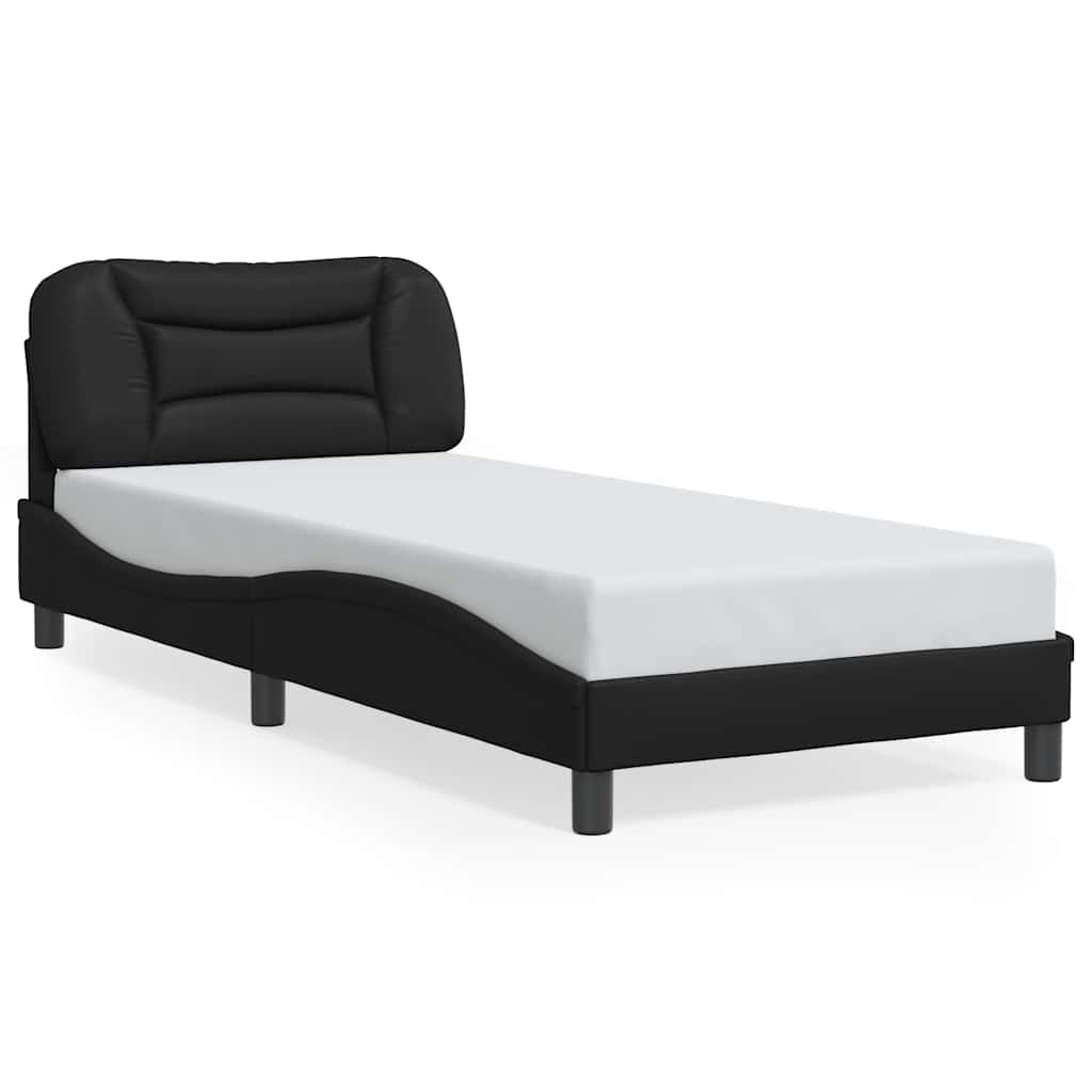 Cadre de lit avec LED sans matelas noir 90x200 cm - XIOS