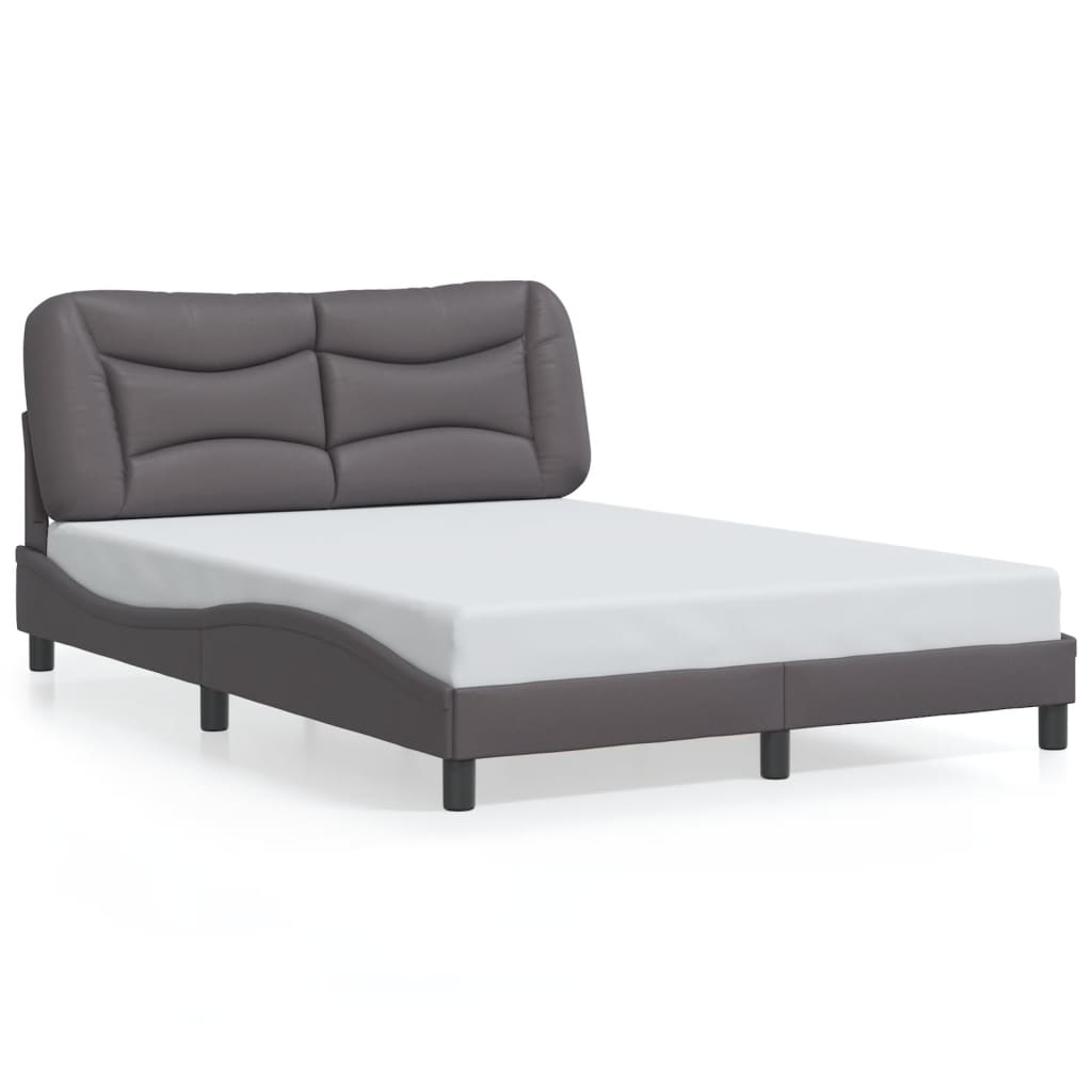 Cadre de lit avec LED sans matelas Hvar gris 120x200 cm