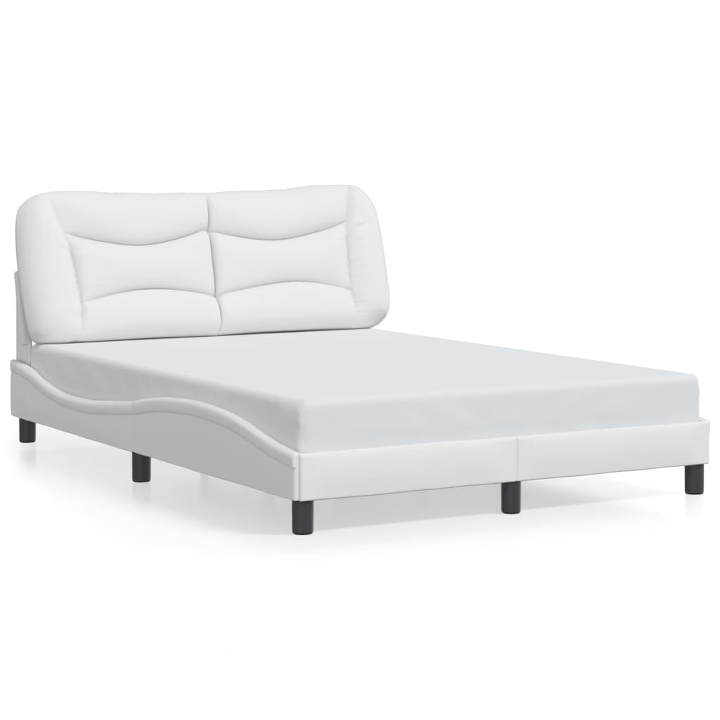 Cadre de lit avec LED sans matelas blanc 140x190 cm - XIOS