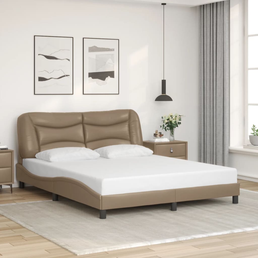 Cadre de lit avec LED sans matelas Hvar cappuccino 160x200 cm - XIOS