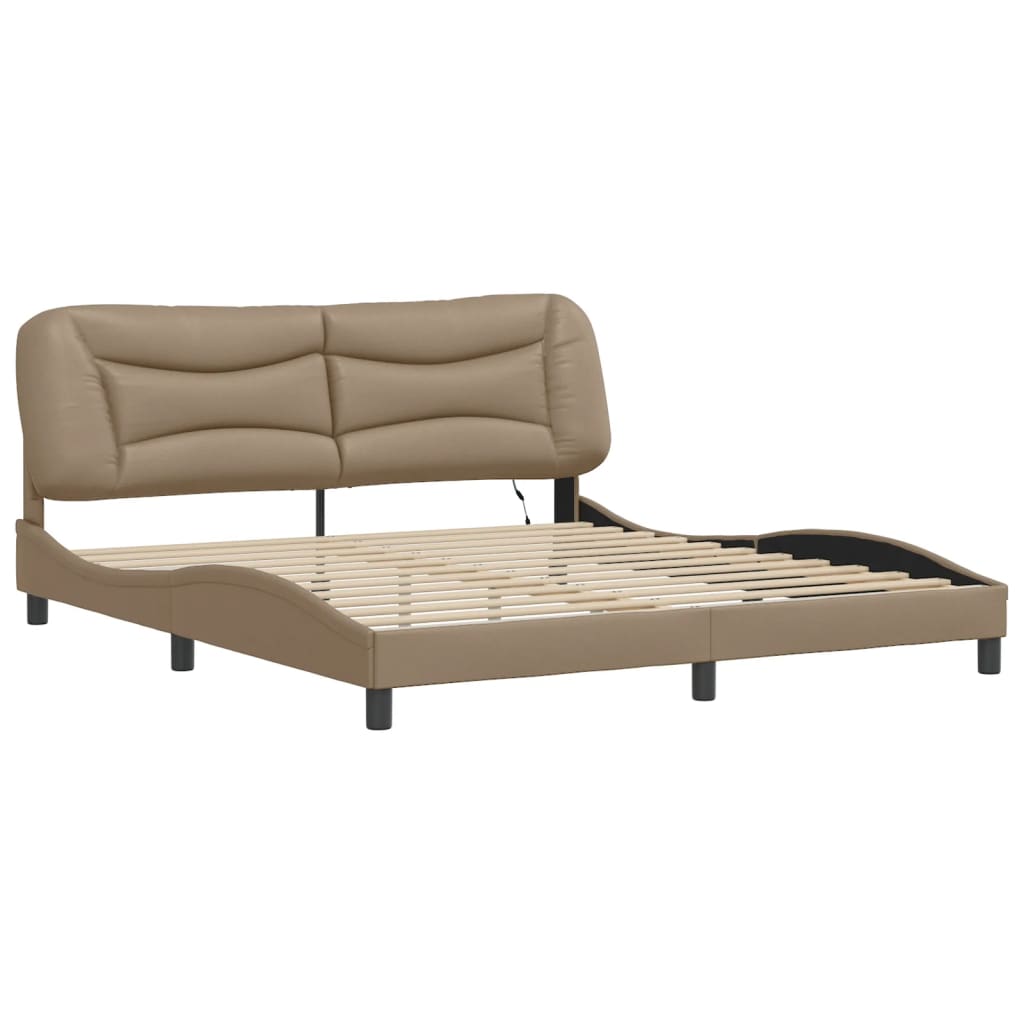 Cadre de lit avec LED sans matelas cappuccino 180x200 cm - XIOS