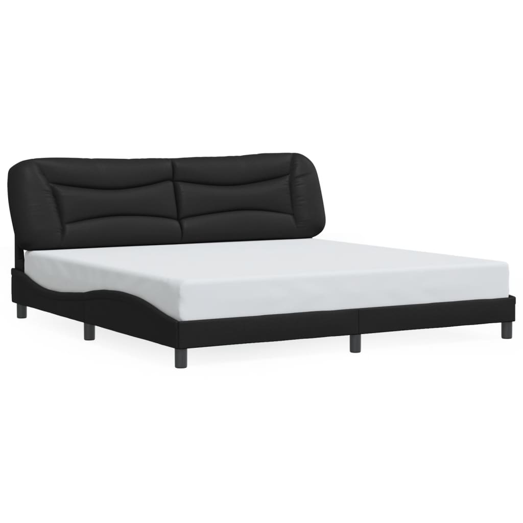 Cadre de lit avec LED sans matelas Hvar noir 200x200 cm - XIOS