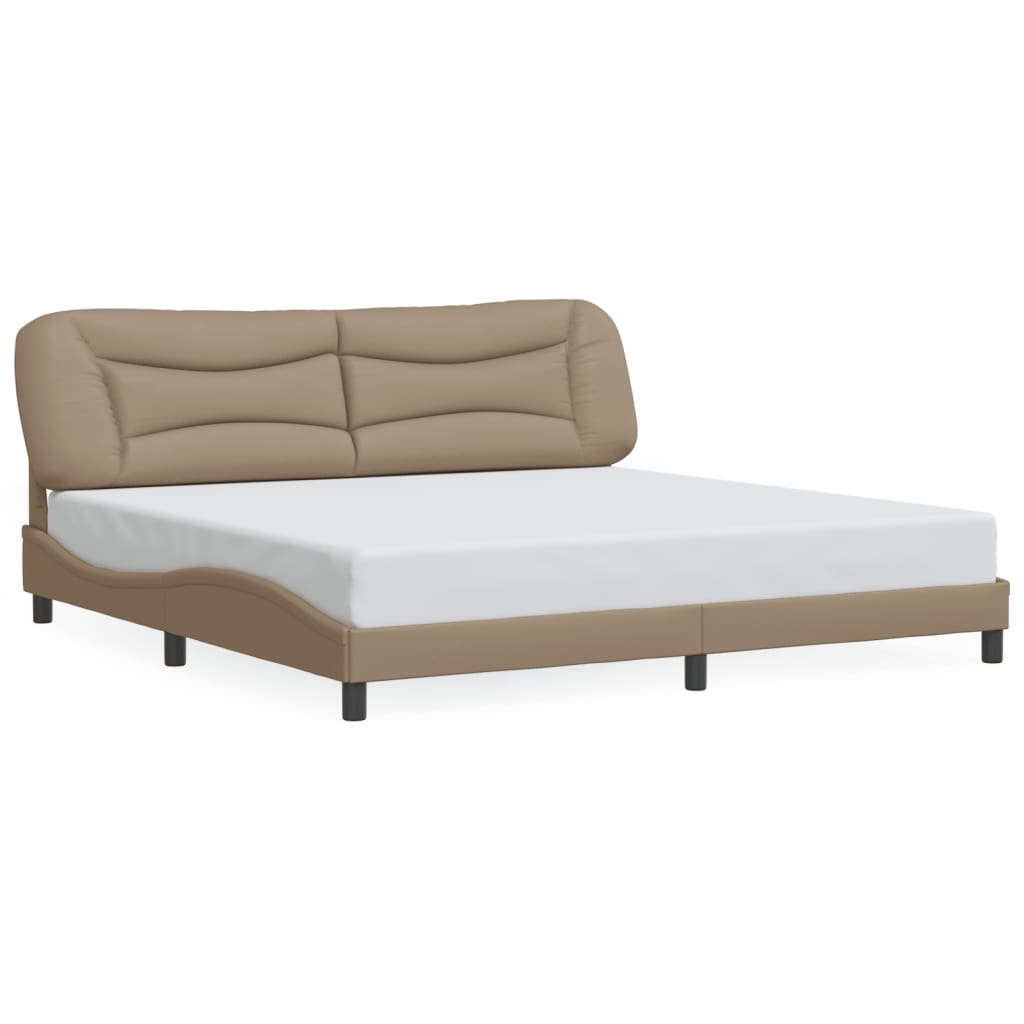 Cadre de lit avec LED sans matelas Hvar cappuccino 200x200 cm - XIOS