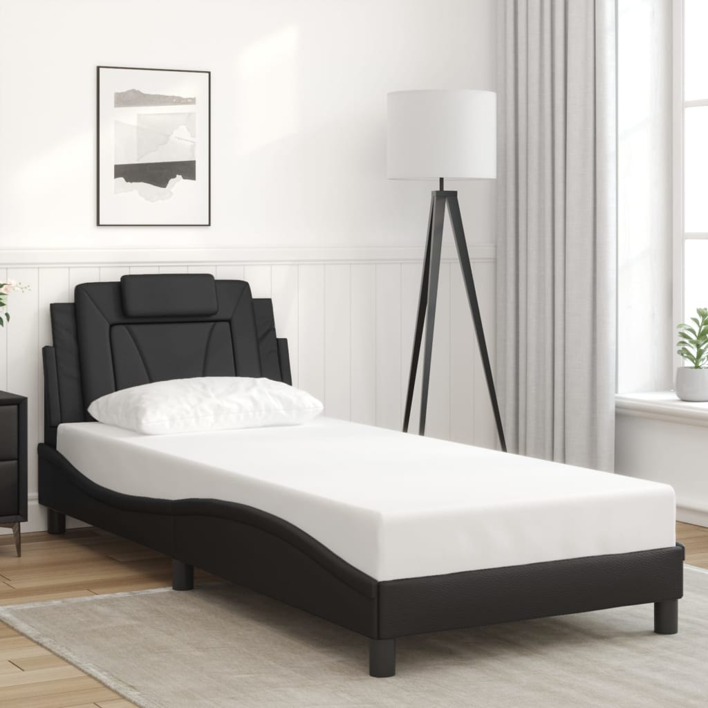 Cadre de lit avec LED sans matelas noir 90x190 cm - XIOS