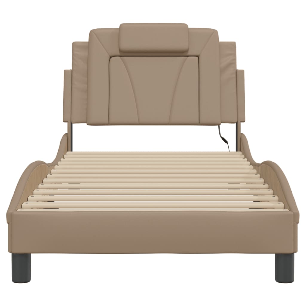 Cadre de lit Viana avec LED sans matelas cappuccino 90x190 cm - XIOS