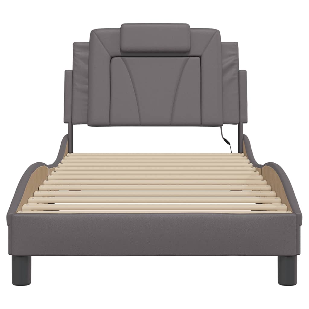 Cadre de lit Viana avec LED sans matelas gris 90x200 cm - XIOS