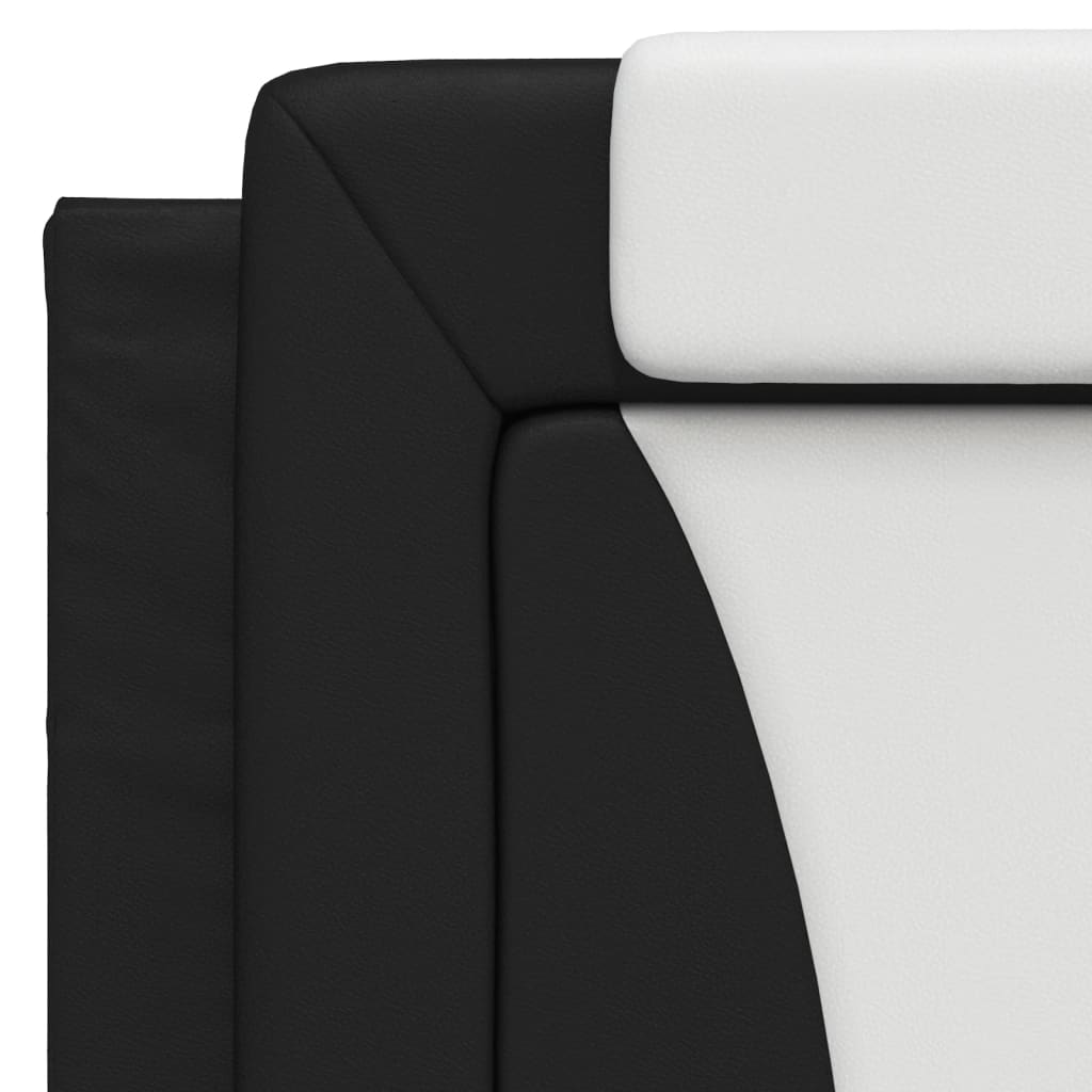 Cadre de lit avec LED sans matelas noir et blanc 100x200 cm - XIOS
