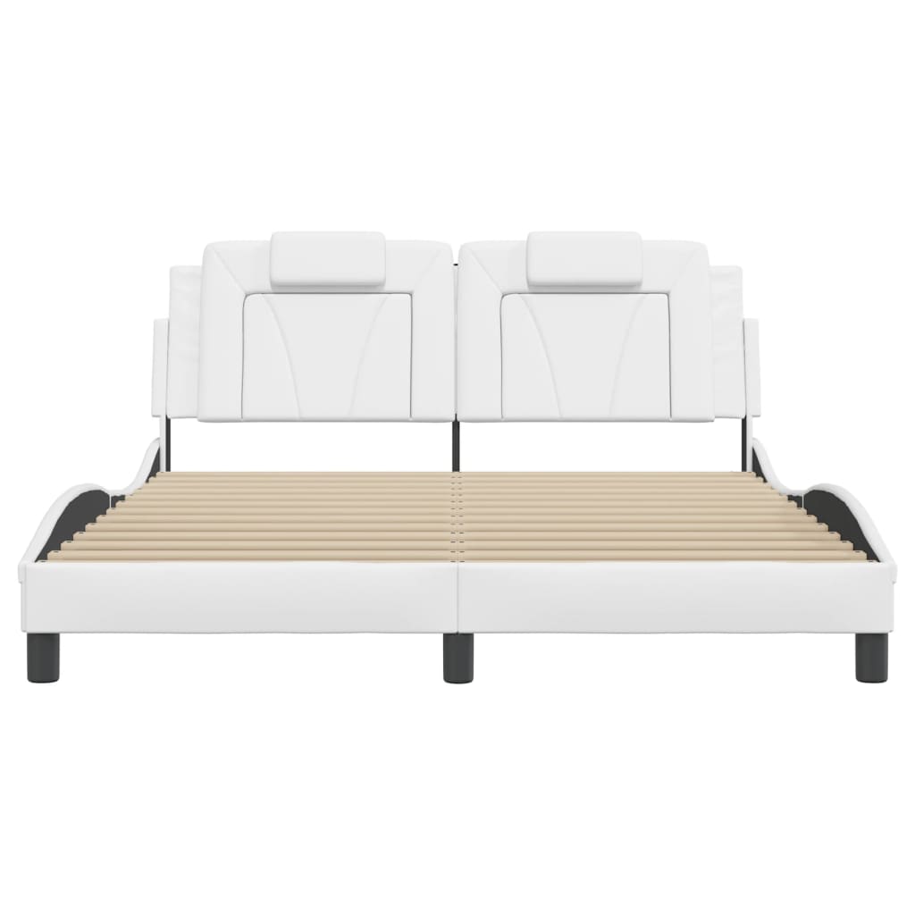 Cadre de lit Viana avec LED sans matelas blanc 160x200 cm - XIOS
