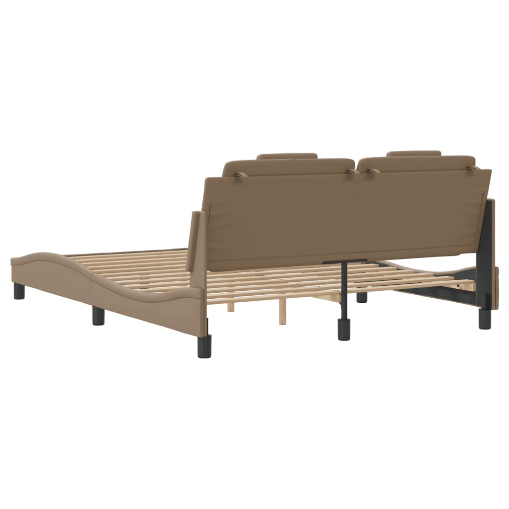 Cadre de lit Viana avec LED sans matelas cappuccino 160x200 cm - XIOS