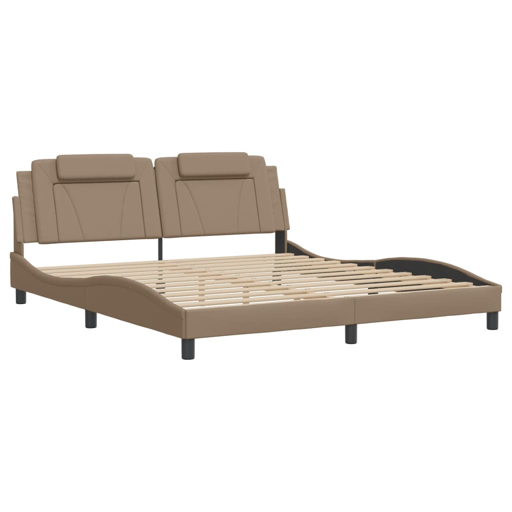 Cadre de lit avec LED sans matelas cappuccino 180x200 cm - XIOS