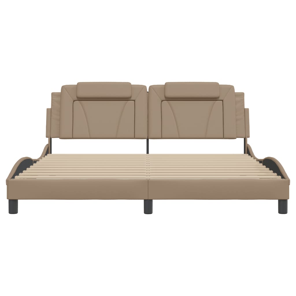 Cadre de lit avec LED sans matelas cappuccino 180x200 cm - XIOS