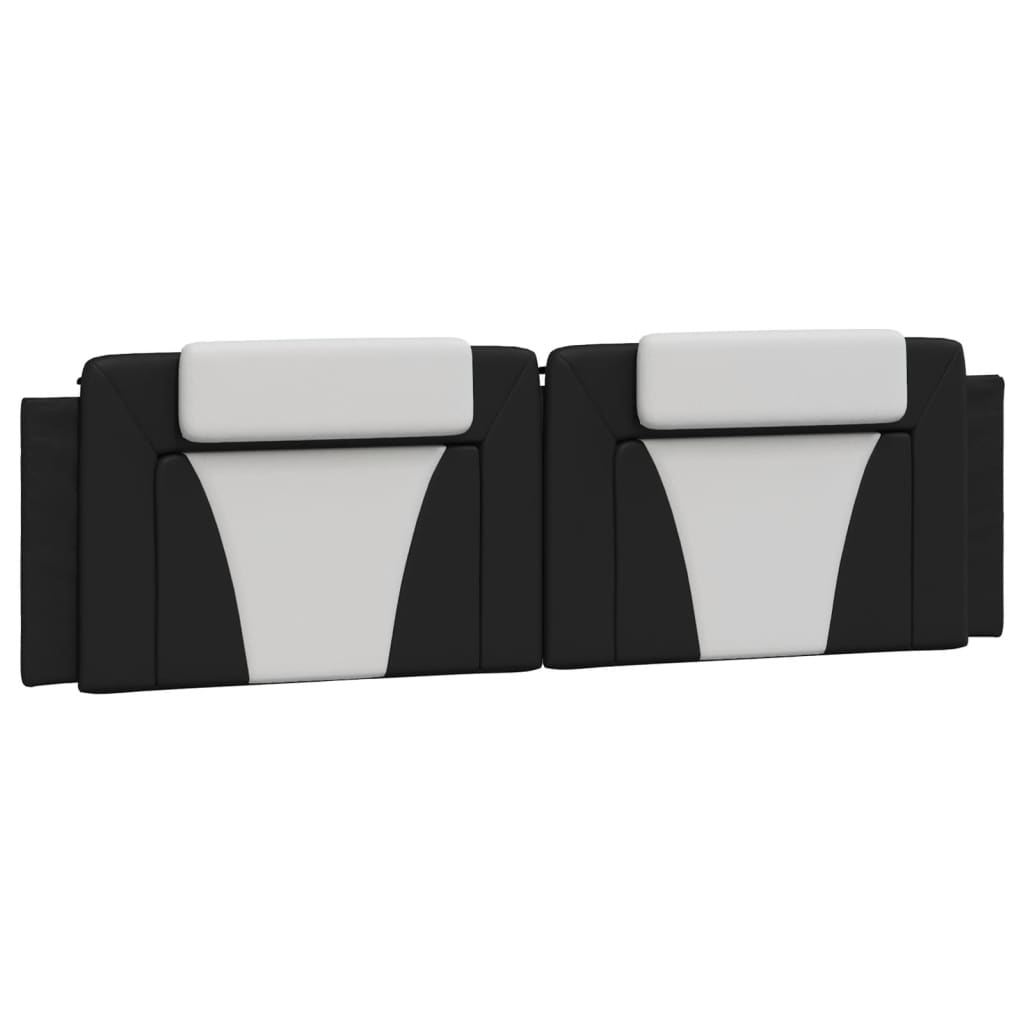 Cadre de lit Viana avec LED sans matelas noir et blanc 180x200 cm