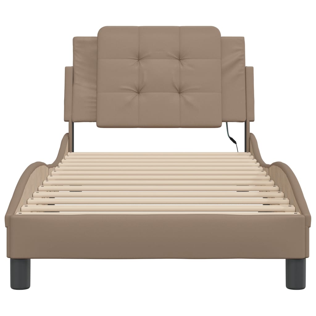 Cadre de lit avec LED sans matelas cappuccino 80x200 cm - XIOS