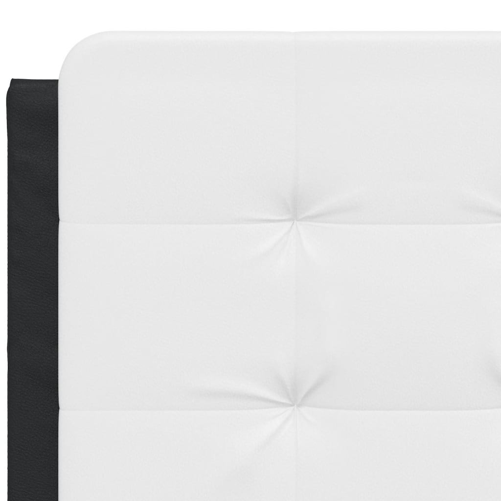 Cadre de lit avec LED sans matelas noir et blanc 120x200 cm - XIOS