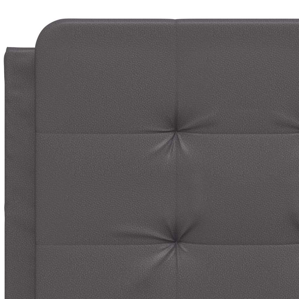 Cadre de lit avec LED sans matelas Zadar gris 140x190 cm