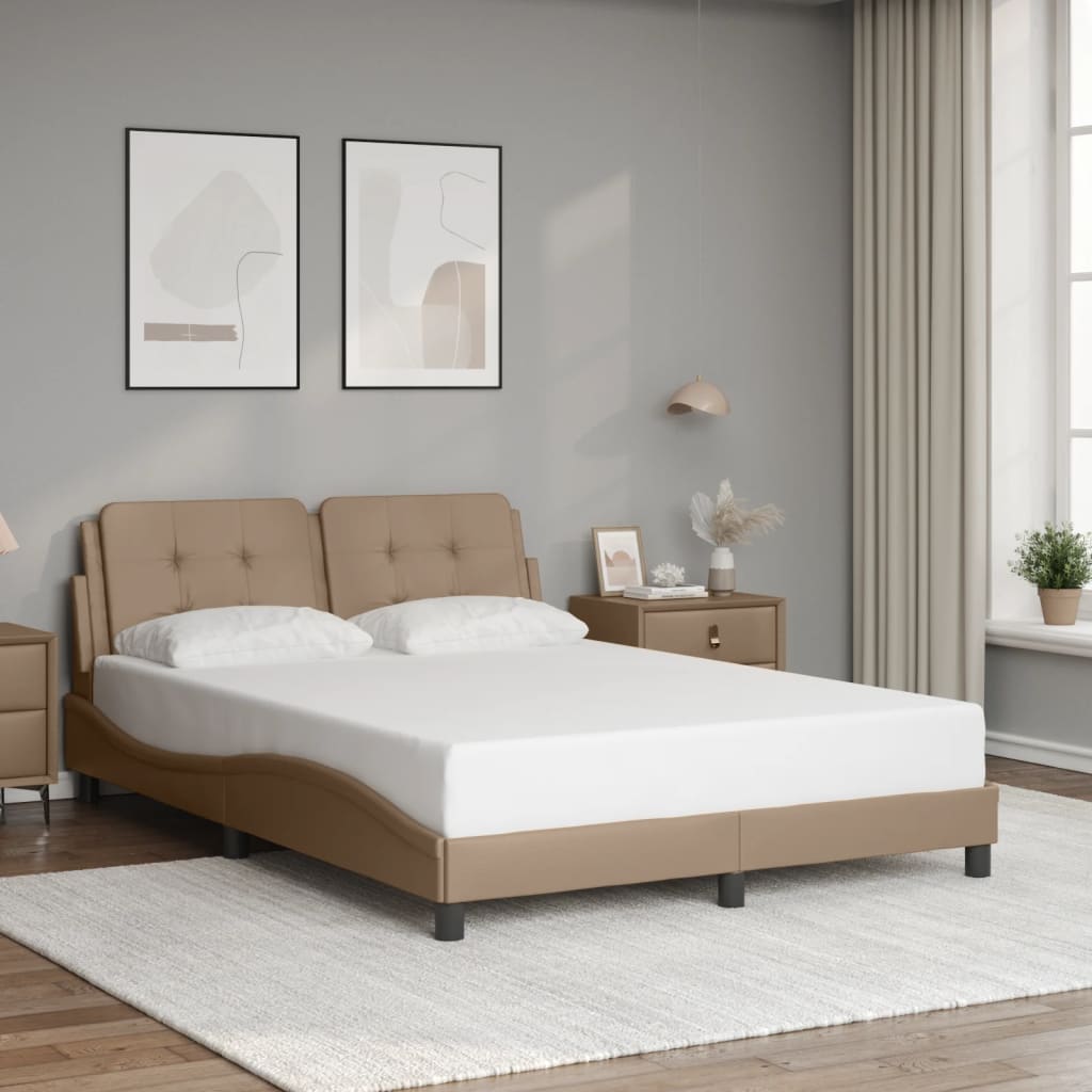 Cadre de lit avec LED sans matelas Zadar cappuccino 140x190 cm - XIOS