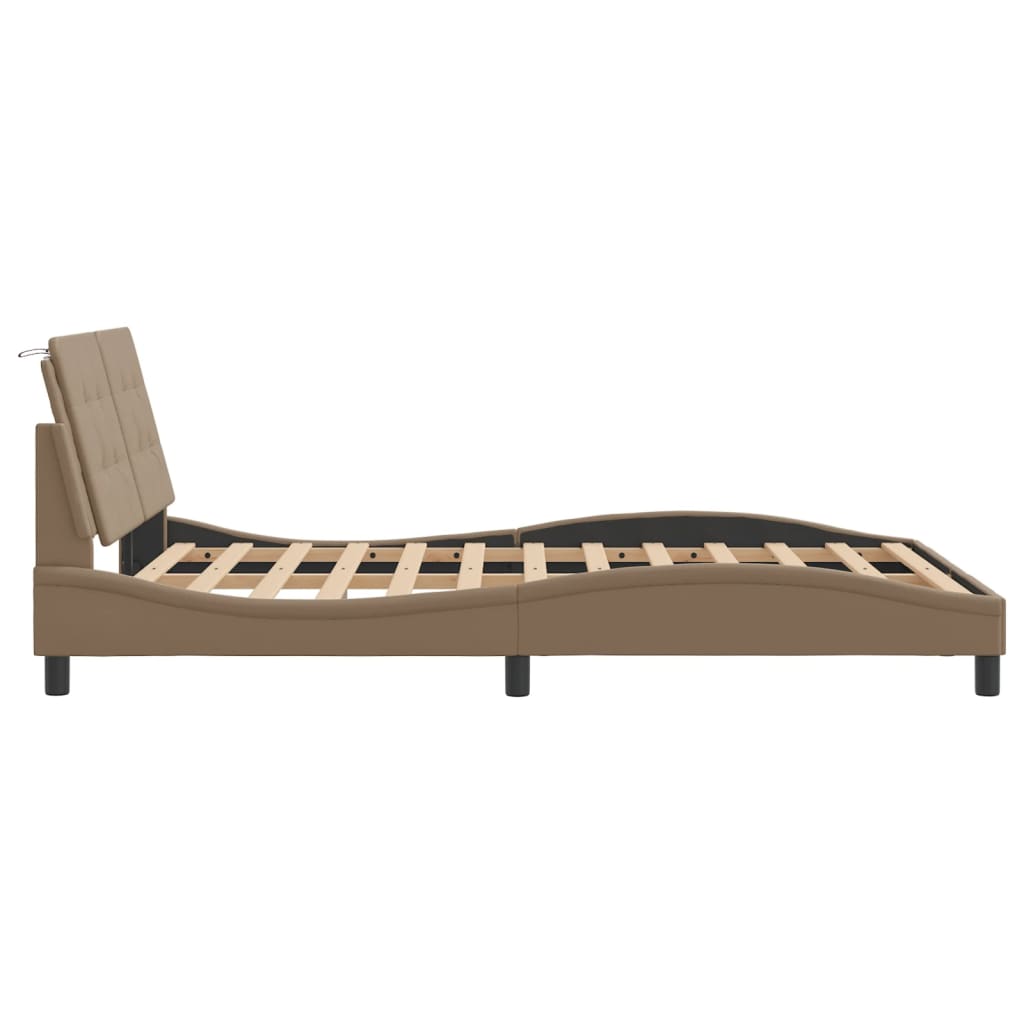 Cadre de lit avec LED sans matelas Zadar cappuccino 140x200 cm - XIOS