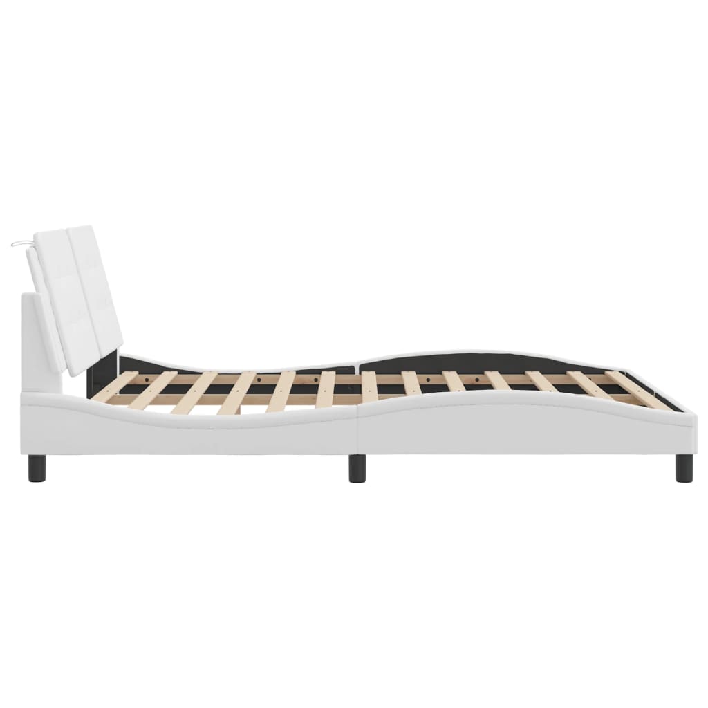 Cadre de lit avec LED sans matelas Zadar blanc 160x200 cm - XIOS